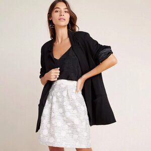 Maeve Anthropologie Anya dotted jacquard mini skirt 2 sequin